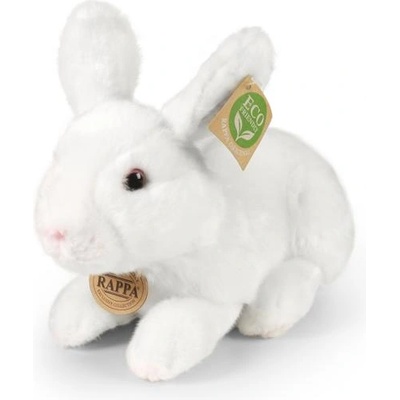 Rappa Плюшено бяло зайче легнало, 23 см eco-friendly