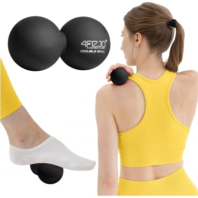 Divio Dvojitý masážní míč DOUBLE BALL černý