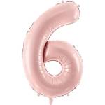 Party Deco Фолиев Балон Цифра, Светло Розово - 72 см - 6 (fb230p-6-081j)