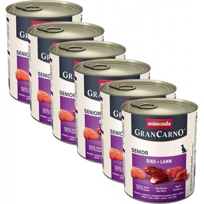 Animonda Gran Carno Original Senior hovädzie mäso a jahňa 6 x 800 g