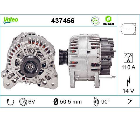 Alternátor VALEO 437456