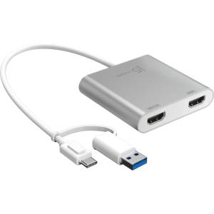 j5create Адаптер j5create JCA365, За 2 монитора, USB-C - 2 x HDMI (JCA365)