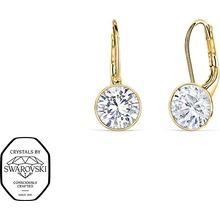 CRYSTalp Pozlátené visiace náušnice s kryštálmi Swarovski Diana 4119.CRY.EG