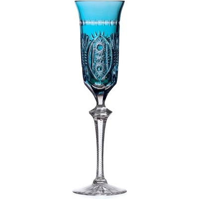 Bohemia Crystal broušené sklenice na šampaňské Azurová 2 x 180 ml