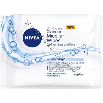 Nivea Почистващи мокри кърпички Nivea 3-in-1 Cleansing Micellar Wipes, p/n NI-89252 - Почистващи мицеларни кърпички 3-в-1 (NI-89252)