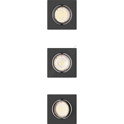 Philips - Комплект от 3 вградени осветителни тела PERIDOT 1xGU10/7W/230V черни (P7281)