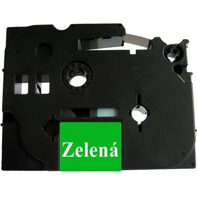 Můj-toner Páska štítky Brother TZ-735 TZE-735,TZ735,TZE-735 P-touch 12 mm délka 8 m bílá zelená laminovaná kompatibilní