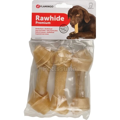 Flamingo възел от пресована кожа 3 бр / 12 см