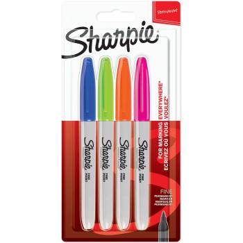 Sharpie Комплект перманентни маркери Sharpie, F, 4 забавни цвята, блистер (27669-А)