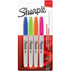 Sharpie Комплект перманентни маркери Sharpie, F, 4 забавни цвята, блистер (27669-А)