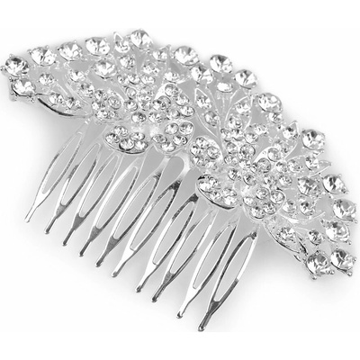 Hřeben do vlasů s broušenými kamínky - crystal květ – Zbozi.Blesk.cz