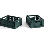 Hay Colour Crate Mini Кошници за съхранение тъмнозелени, 2 бр (AE358-A668-AE77)