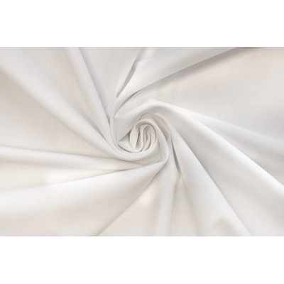 Košilovina bavlna BÍLÁ UNI - látka na pánské košile a dámské halenky