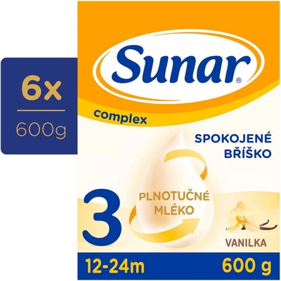 Sunar complex 3 batolecí vanilka 6 x 600 g