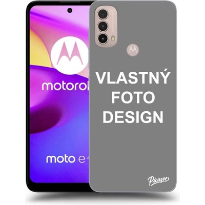 Púzdro Picasee silikónové Motorola Moto E40 - Vlastný design/motiv čierne