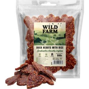 WILD FARM Сърца с патица и ориз 500 г лакомство за кучета