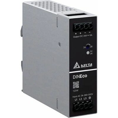 Delta DIN Eco DRL-24V120W3EN zdroj na DIN lištu 24V 120W – 3-fázový