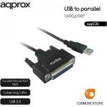 Approx Кабелен конвертор - адаптер от usb2.0 към паралелен порт appc26 (appc26)