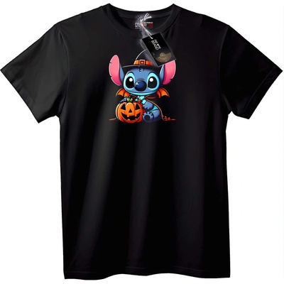NOONEBRAND Тениска Stitch Вампир за Halloween - 2XL, Black