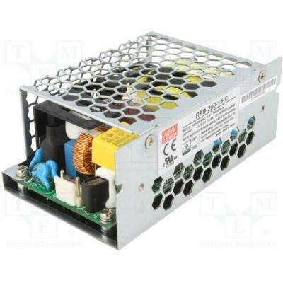MEAN WELL RPS-200-15-C Napájecí zdroj: spínaný; nezakrytovaný; 200W; 113÷370VDC; OUT: 1