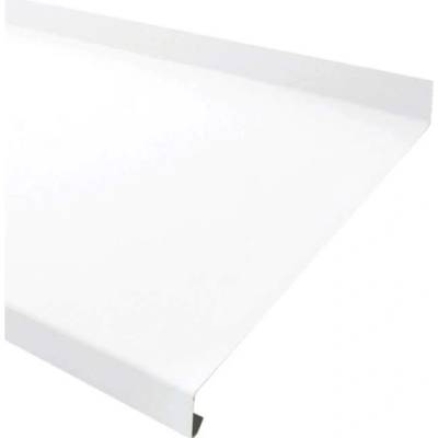 Parapet venkovní r.š.125mm - pozink Lakovaný RAL 9010 bílá s folií dl.2m