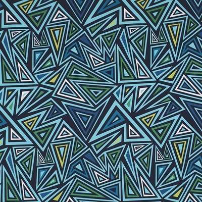 Softshell 22526 modré trojúhelníky, š.145