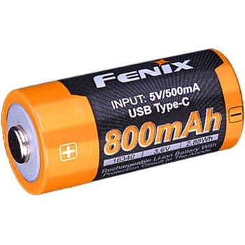 Image 1 of Fenix акумулаторна батерия RCR123A 800 mAh USB-C Li-ion (FERCR123A800UP)