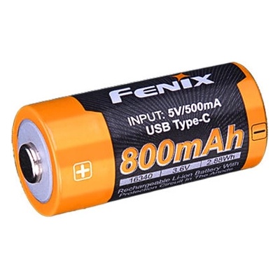 Fenix акумулаторна батерия RCR123A 800 mAh USB-C Li-ion (FERCR123A800UP)