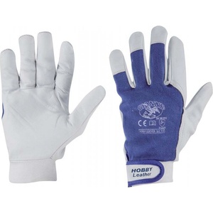 PAYPER hobby leather blue 000502-014 / Комбинирани ръкавици - бяло/синьо 8 (0005020141080008)
