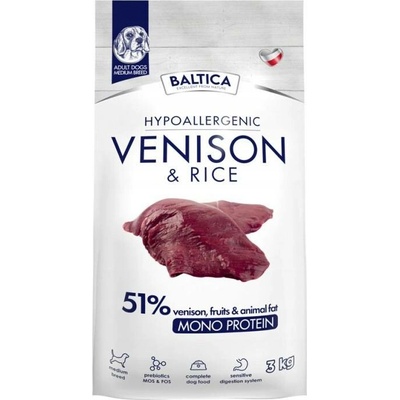 Baltica Adult Venison & Rice M 3 kg