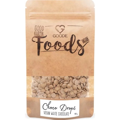 Goodie Choco Drops biela čokoláda vegan 150 g