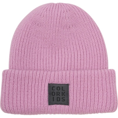 COLOR KIDS-Beanie W. Wool-4213-Bonbon Růžová