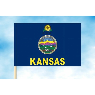 LIBEA, s.r.o. Kansas vlajka Rozměr: 30×45 cm, Uchycení: Návlek na žerď