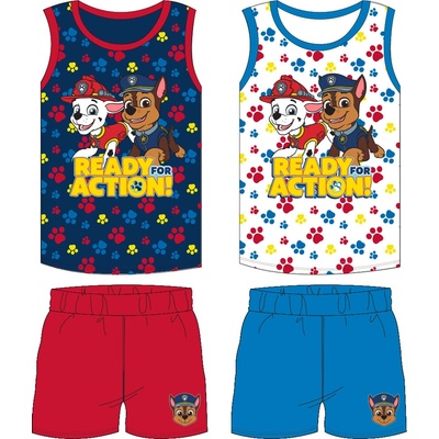 Licencia Chlapčenské pyžamo Paw Patrol 52041178 biela modrá