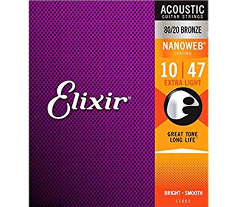 Elixir 010-047 Nanoweb Bronze Extra Light 11002