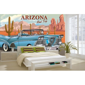 DIMEX ART s. r. o Самозалепваща се флизелинова фототапета винтидж аризона плакат 375 x 250 см