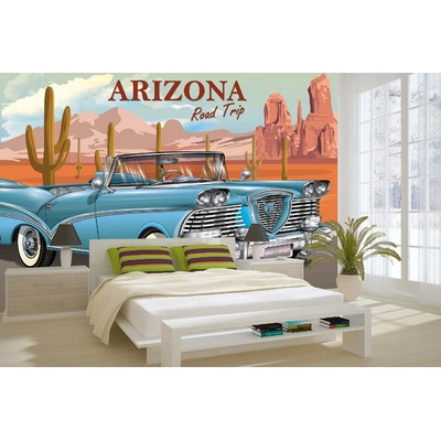 DIMEX ART Самозалепваща се флизелинова фототапета винтидж аризона плакат 375 x 250 см