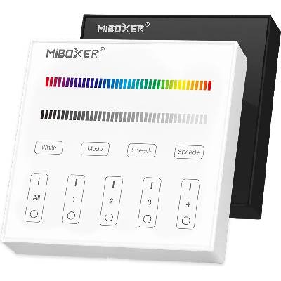 LED Solution Mi-Light RF Nástěnný dálkový ovladač pro RGB+RGBW LED pásky, 4-kanálový Barva: Černá B3-B