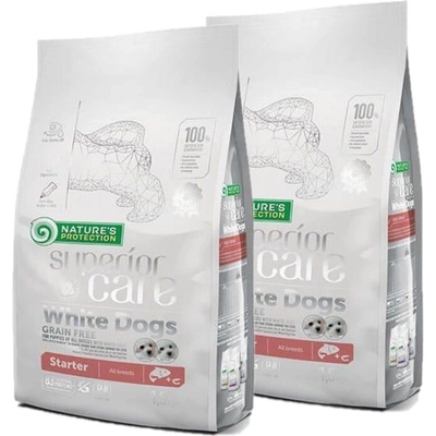 Nature's Protection Superior Care White Dogs Grain Free Salmon Starter All Breeds 2 x 1,5 kg