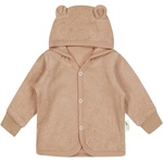 Bio Baby Бебешки суитшърт с ушички Bio Baby - 68 сm, 4-6 месеца, кафяво фроте (97222326) - ozone