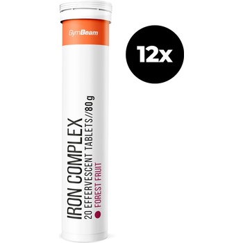 GymBeam Ефервесцентен комплекс желязо 12 x 20 tab горски плод