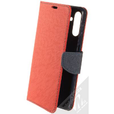 1Mcz Fancy Book flipové pouzdro pro Samsung Galaxy A04s, Galaxy A13 5G červená modrá (red blue)