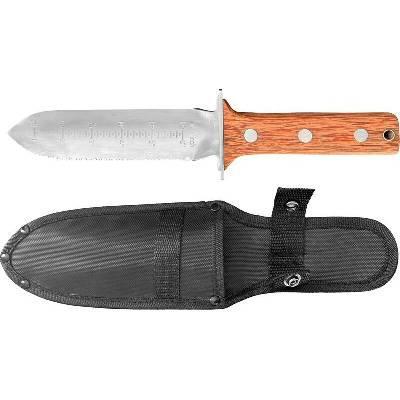 Nôž Strend Pro Premium, HORI HORI, záhradný, s púzdrom, drevená rúčka, univerzal