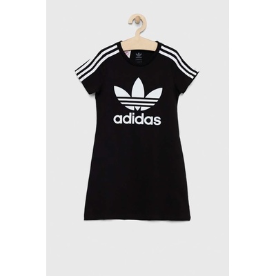 adidas Originals Детска рокля adidas Originals в черно къс модел със стандартна кройка (FM5653)