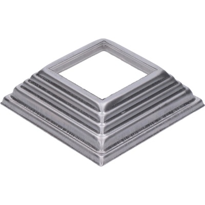 Krytka plechová, 100 x 100 x 29 mm, díra: 52 x 52 mm