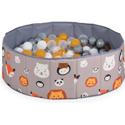 Moni Toys Сгъваем басейн с 90бр. топки Melo-animals (112540)