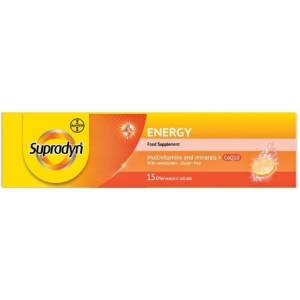 Bayer Ефервесцентни таблетки Мултивитамини Energy , Supradyn Energy 15 eff tabs