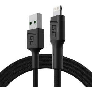 GREENCELL Cable USB-A for Lightning Green Cell GC, 120cm for iPhone, iPad, iPod, quick charging