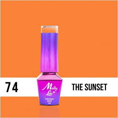 Allepaznokcie MollyLac gél lak 74 THE SUNSET 5 ml