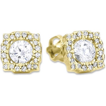 Soliter Štvorcové zlaté náušnice 239 001 00975